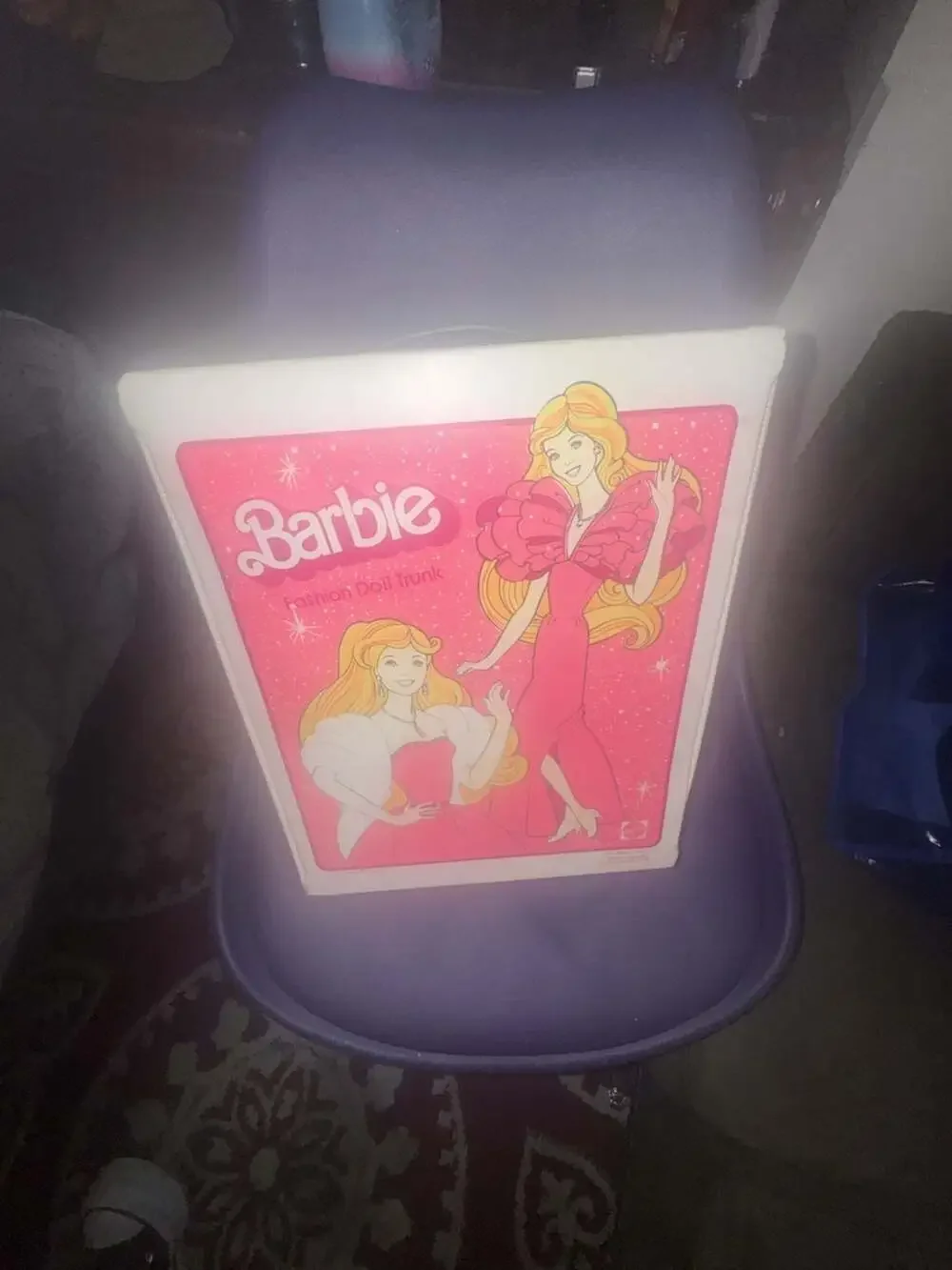 Vintage 1982 Mattel Barbie Fashion Doll Trunk Carrying Case